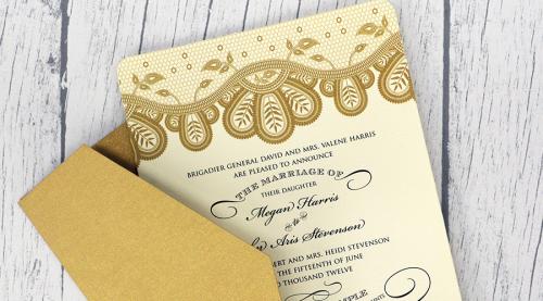 Gold invite with pocket (1)